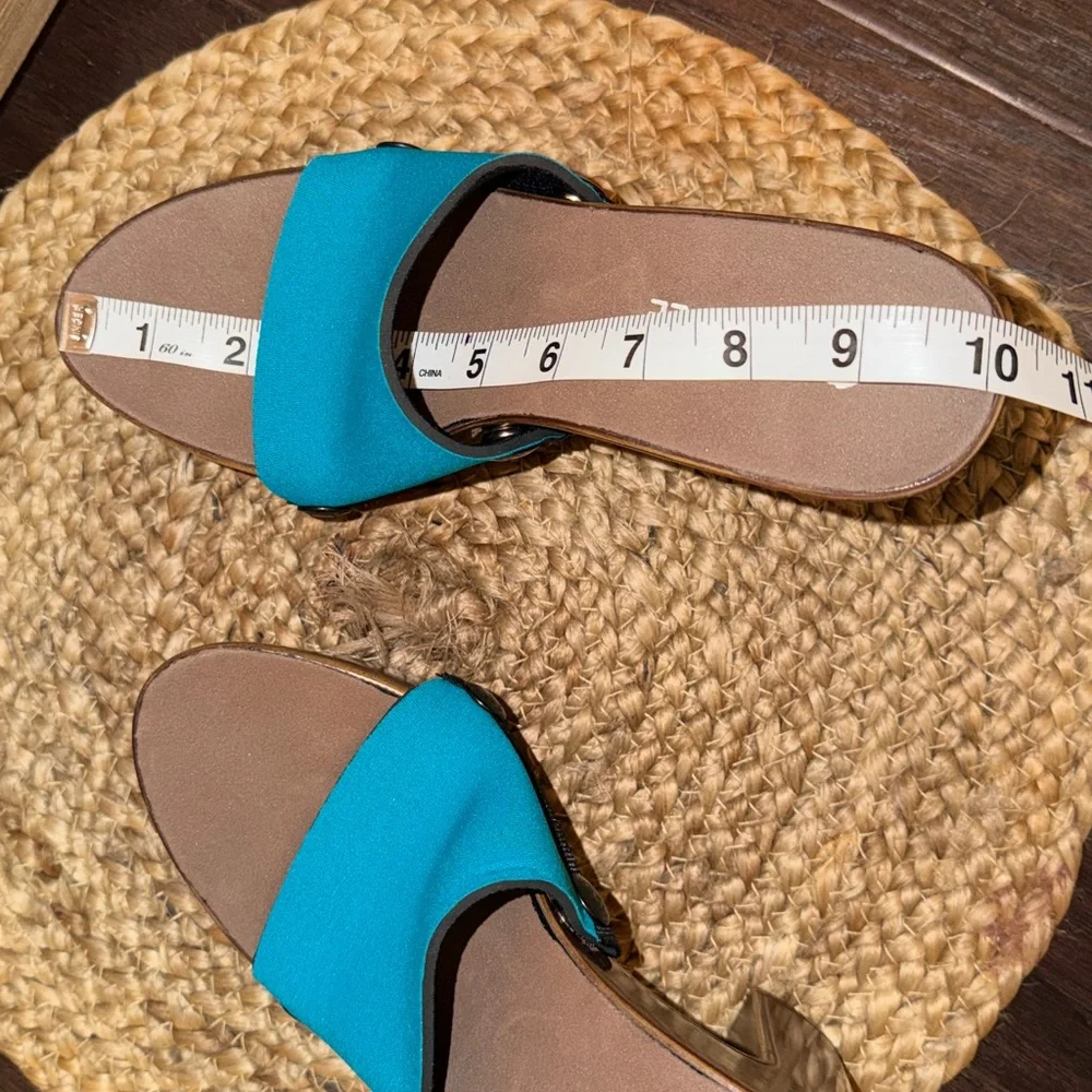 ONESOLE Diva soft step Turquoise and Brown Platform Sandals